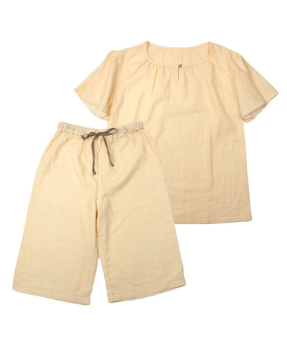 レディース パジャマ 半袖 半ズボン 綿 コットン 夏 M L XL 夏用 [ 綿100%ダブルガーゼ ] f00314