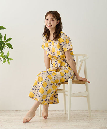 パジャマ レディース ネグリジェ ワンピース 半袖 夏 綿 夏用綿100% ダブルガーゼ コットン ワンピ  f00365