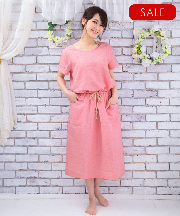 パジャマ レディース ネグリジェ ワンピース 半袖 夏 綿 夏用綿100% ダブルガーゼ コットン ワンピ  f00365